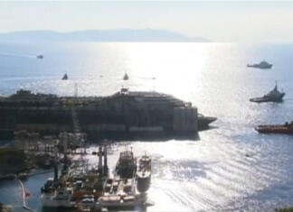 rimozione nave costa concordia live streaming