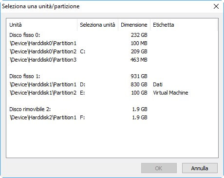 partizione pendrive