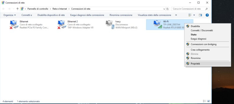 DNS 1.1.1.1 CloudFlare: procedura manuale di impostazione su Windows10