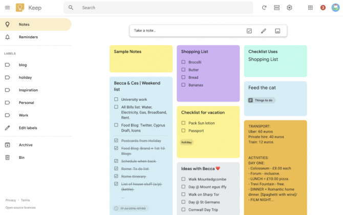 google notes desktop app