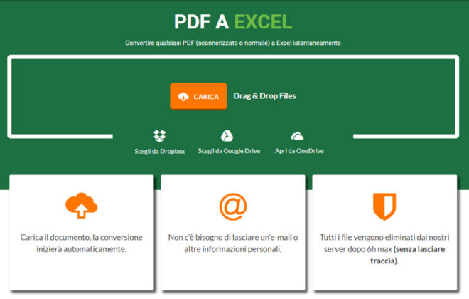 Convertire Pdf In Excel Online Gratis Giardiniblog