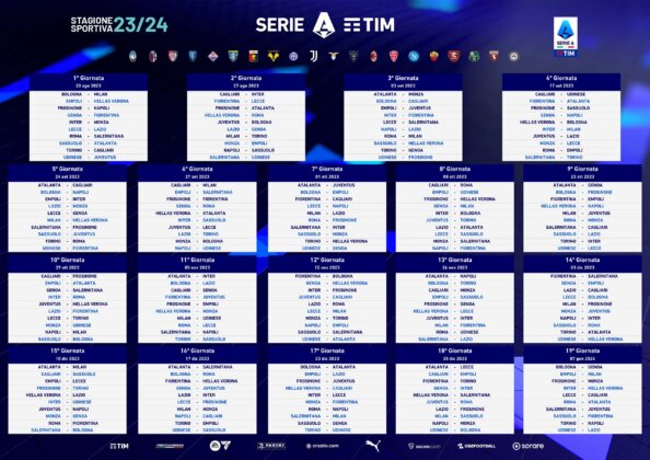 Calendario Serie A 2023/2024, Big Match, Date E Info | GiardiniBlog