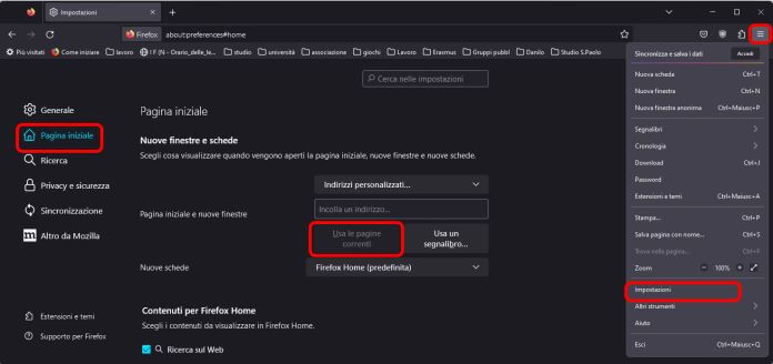 Come aprire le stesse pagine web ad ogni avvio di Firefox