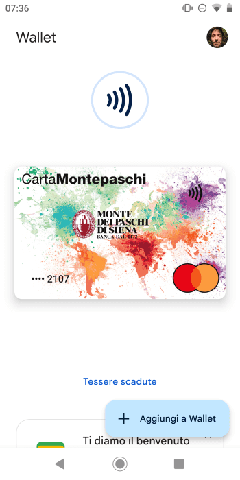 Google Wallet Carta Monte Paschi Siena