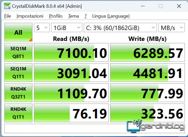 CrystalDiskMark Geekom XT13 Pro