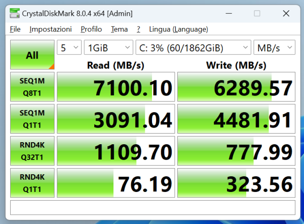 CrystalDiskMark Geekom XT13 Pro