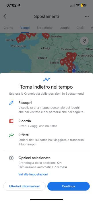 App Google Maps Spostamenti