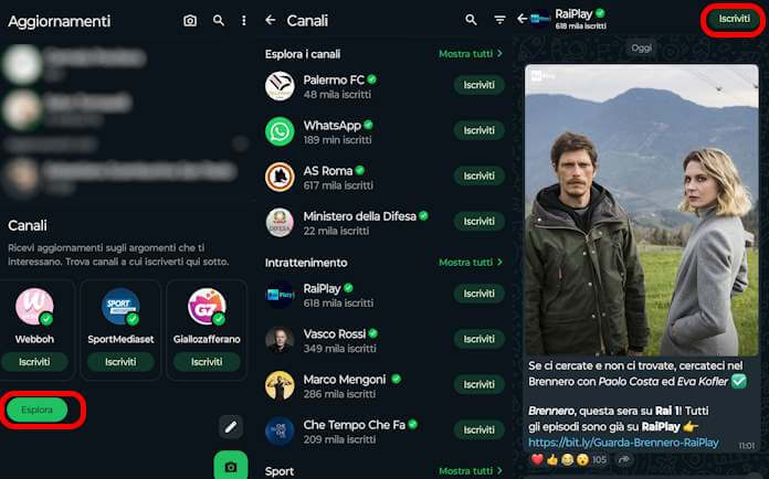 Come trovare e seguire nuovi canali su WhatsApp