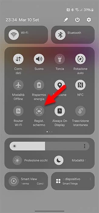 Registrazione Schermo Android Samsung