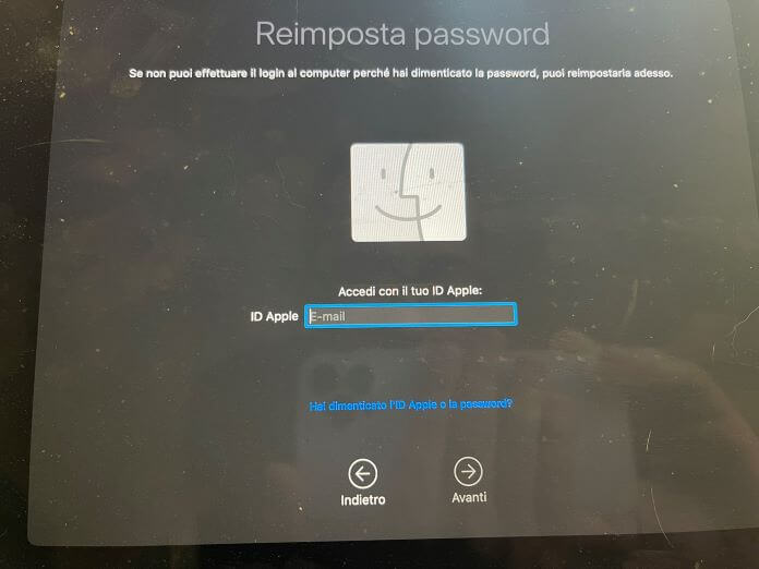 Reimposta Password Mac