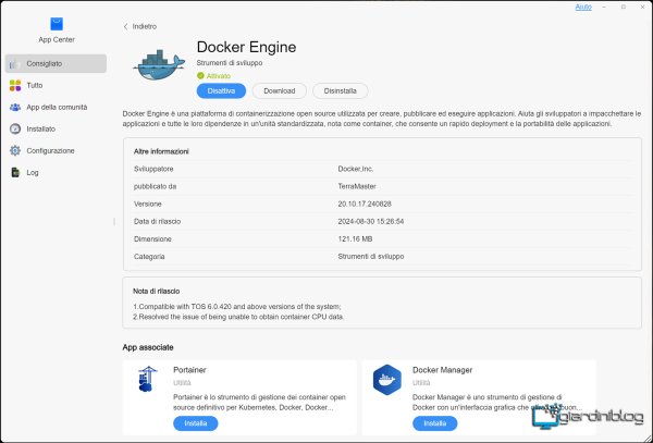 Docker Engine Su TOS 6