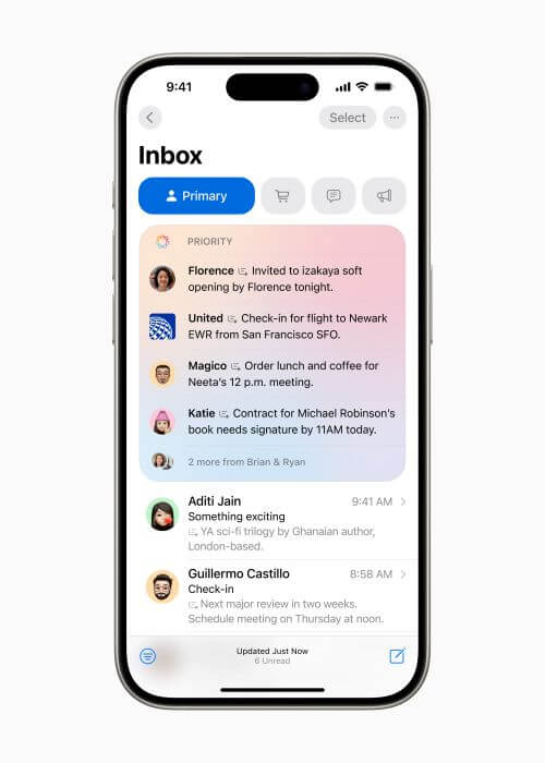 Apple Intelligence Messaggi Prioritari Mail