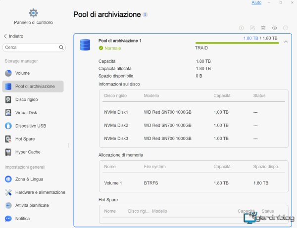 Pool Di Archiviazione F8 SSD Plus