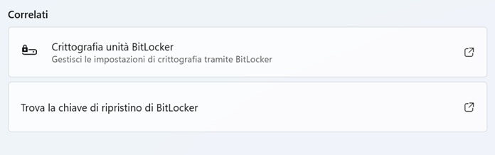 Crittografia Dispositivo Windows Correlati