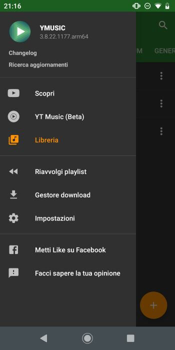 Menu App Ymusic