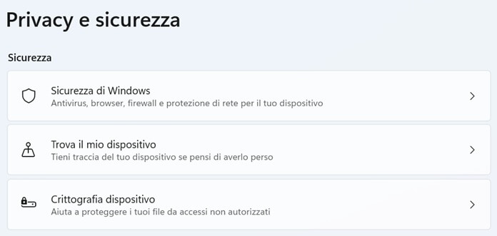 Privacy E Sicurezza Windows