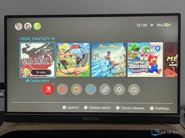 Nintendo Switch Su Arzopa Z1FC