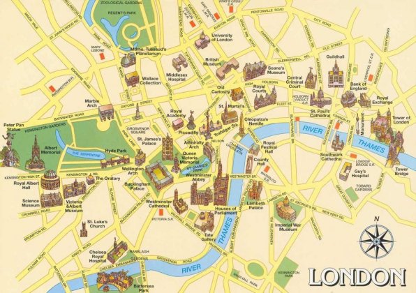 Mappa Londra Monumenti