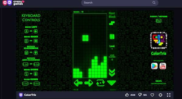 Come giocare a Tetris gratis online: ColorTris